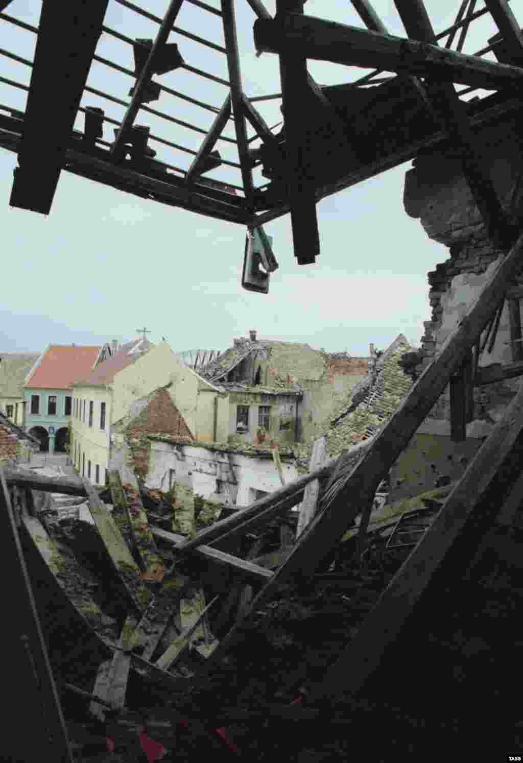 Vukovar after repeated shelling. May 1, 1993.