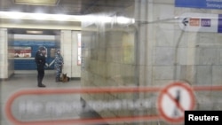 Станцыя мэтро ў Санкт-Пецярбургу, закрытая пасьля ананімнага званка аб пагрозе бомбавай атакі