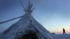 A Nenets reindeer herder on the frozen tundra some 200 kilometers northwest of Naryan-Mar.