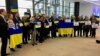 Флешмоб в поддержку Украины в Европейском парламенте, Брюссель, 1 марта 2017 года