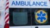 Belarus - The back door of the ambulance, 2017