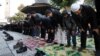 Muslims offer Eid al-Adha prayers at the central Gazi-Husref Bey Mosque in Sarajevo in October 2012.