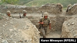 Nagorno-Karabakh -- Armenian soldiers on frontline duty in northeastern Karabakh, 20Jul2012.