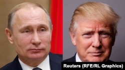 Russian President Vladimir Putin (left) thanked U.S. President Donald Trump in a December 17 telephone call.