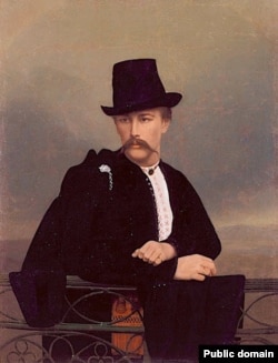Ось так виглядав Василь Тарновський-молодший, якому замість крашанки на Великдень 1860 року Тарас Шевченко подарував свій фотопортрет (А. Горонович, олія, 1860-і роки)