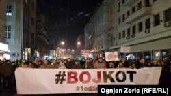 Protesti "1 od 5 miliona", u Beogradu, 11. januar 2020.