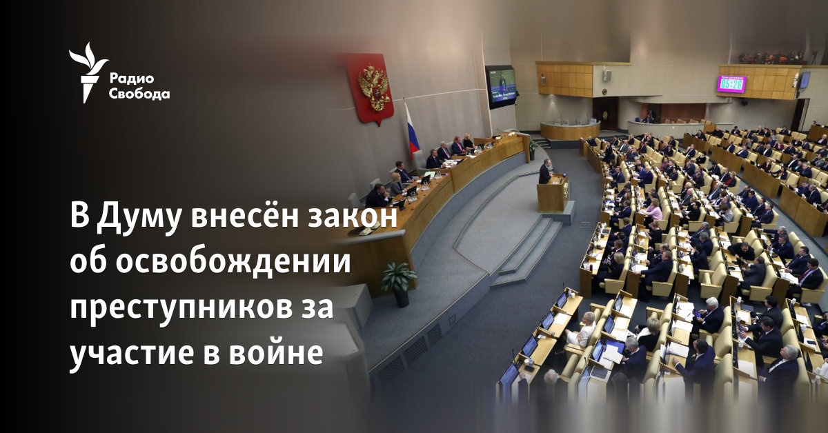 A law on the release of criminals for participating in the war was introduced in the Duma