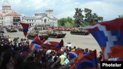 Nagorno-Karabakh - A military parade in Stepanakert, 9May2012.