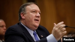 U.S. Secretary of State Mike Pompeo testifies before the Senate Foreign Relations Committee on Capitol Hill in Washington, D.C., on July 25.
