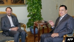 دیدار رسمی علی لاریجانی با حسنی مبارک در سال ۲۰۰۶ 