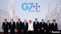 Лидеры стран "Большой семерки" по окончании встречи в Брюсселе