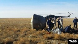 "Союз МС-10" қонған жер. Жезқазған аймағы, 11 қазан 2018 жыл.