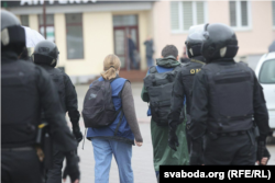 Затрыманьне журналістаў недзяржаўных СМІ падчас пратэстаў 2020 году, ілюстрацыйнае фота