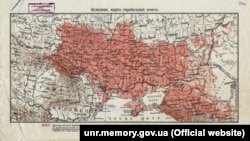 Кубань (Кубанщина) на «Оглядовій карті українських земель», укладеній Степаном Рудницьким (1917 рік)