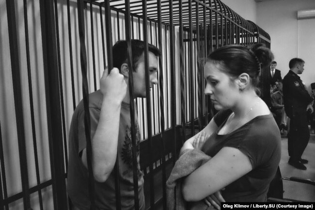 Александр и Ванда Оршулевичи на суде по мере пресечения 29 мая 2017 г.