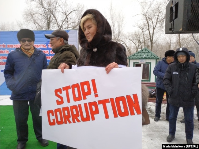 Санкционированный властями митинг в Уральске. 8 декабря 2019 года.