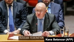 Speaking at a UN Security Council session on January 23, Vasily Nebenzya said the United States had "hastily accused" the Syrian government of using chemical weapons. (file photo)