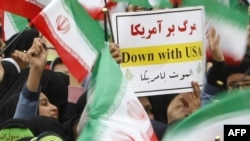 گوشه‌هایی از یک راهپیمایی ضد آمریکایی در تهران