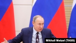 Președintele rus Vladimir Putin, Moscova, 16 ianuarie 2020.