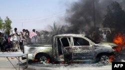 Взрыв автомобиля в городе атак на юге Йемена, 25 сентября 