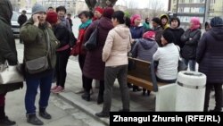 Облыс басшылығымен кездесуге жиналған аналар. Ақтөбе. 2 сәуір, 2019 жыл