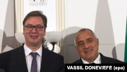 Српскиот претседател Александар Вучиќ и бугарскиот премиер Бојко Борисов