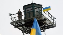Наблюдательная вышка на КПП «Гоптовка» на украинско-российской границе, Харьковская область