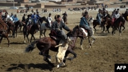 Afghan horsemen compete during the traditional sport of buzkashi in Kabul. (file photo)