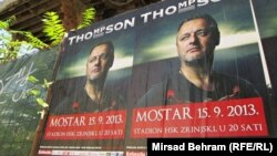 Plakati za koncert Marka Perkovića Thompsona u Mostaru