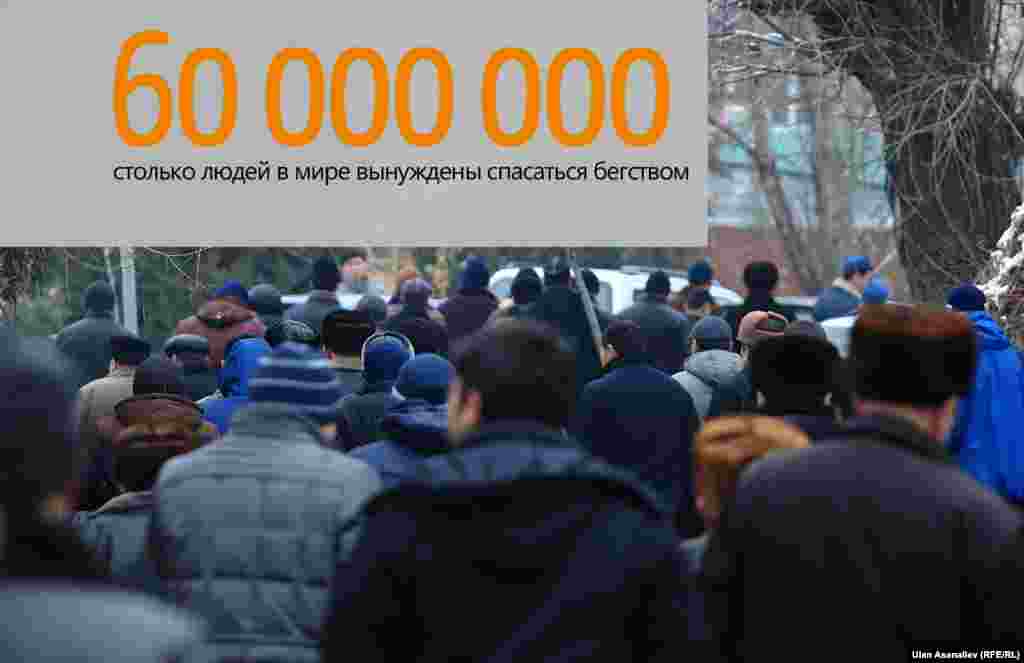 60 000 000 &ndash; столько людей в мире вынуждены спасаться бегством.