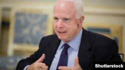 John McCain, chairman of the U.S. Senate Armed Services Committee, questions Pentagon purchases from a sanction-hit Russian firm.