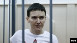 Надежда Савченко в зале суда