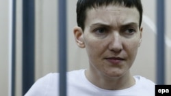 Надежда Савченко в Басманном суде Москвы 10 февраля 2015 года