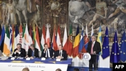 Roma - președintele Comisiei Europene, Jean-Claude Juncker la summitul UE 
