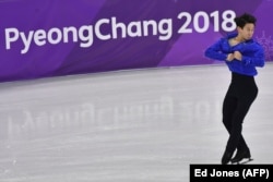 Қазақстандық спортшы Денис Тен Пхенчхандағы қысқы олимпиада ойындарында. Оңтүстік Корея, 16 ақпан 2018 жыл.