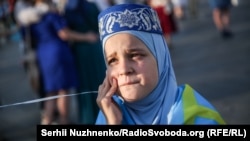 День крымскотатарского флага в Киеве, 26 июня 2018 года. Иллюстрационное фото
