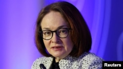 Elvira Nabiullina, guvernatoarea Băncii Centrale a Rusiei, la reuniunea anuală a instituțiilor de creditare cu conducerea Băncii Centrale, la Moscova, pe 5 martie 2026.