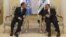 Iraqi Foreign Minister Hoshyar Zebari (right) meets with UN Secretary-General Ban Ki-moon in Baghdad on December 6.
