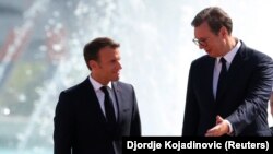 Predsednici Francuske i Srbije, Emanuel Makron i Aleksandar Vučić prilikom susreta u Beogradu, 15. jula 2019., ilustrativna fotografija