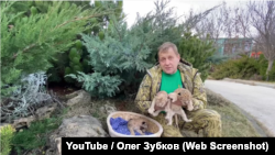 Олег Зубков с новорожденными львятами