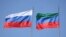 Флаги России и Дагестана, иллюстративная фотография