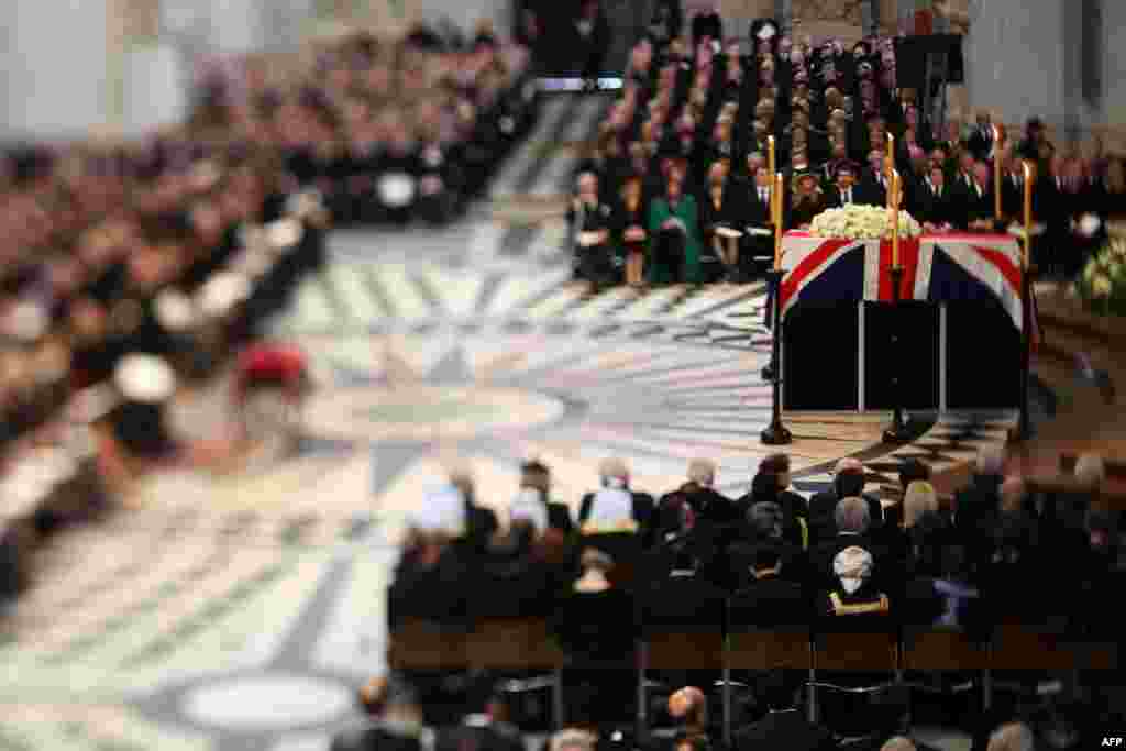 Funeraliile fostului premier britanic Margaret Thatcher, catedrala St. Paul&#39;s din Londra, 17 aprilie 2013