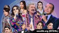Узбекские певцы. Коллаж