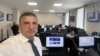 Vlad Țurcanu, directorul general al companiei publice „Teleradio-Moldova”, în redacția de știri 