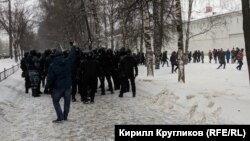 Акция протеста в Вологде, 31 января 2021 года