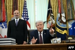 US President Donald Trump speaks at the White House on March 31.