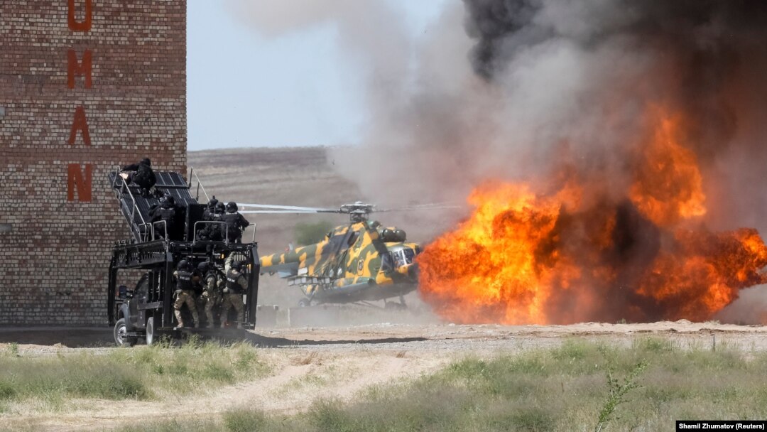 A CSTO military exercise outside Almaty, Kazakhstan, in 2018.
