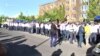 Armenia -- Police Line near the Court where the Case of Robert Kocharian is beeing Heard. 16May, 2019 