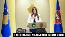 Vršiteljka dužnosti predsednika Kosova Aljbuljena Hadžiju, jul 2026.