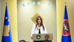 Ushtruesja e detyrës së Presidentes në Kosovë, Albulena Haxhiu.
